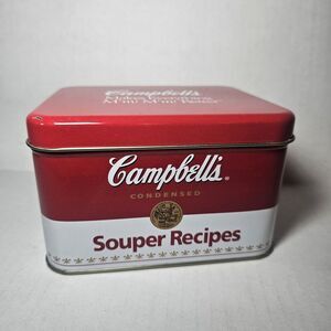Vintage 1970’s Campbell's Souper Recipes Metal Tin Box